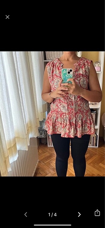 Şal desen bluz