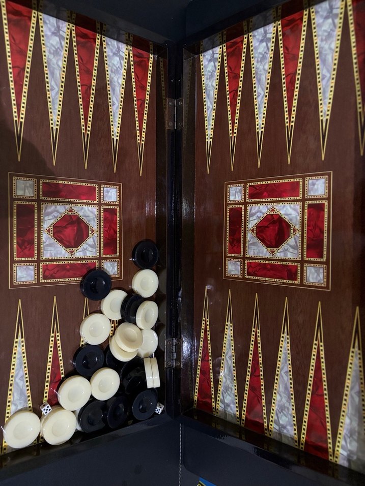 Kahverengi Desenli Klasik tavla - Görsel 2