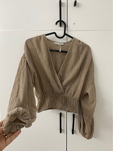 Beli lastik detaylı bluz - Görsel 2