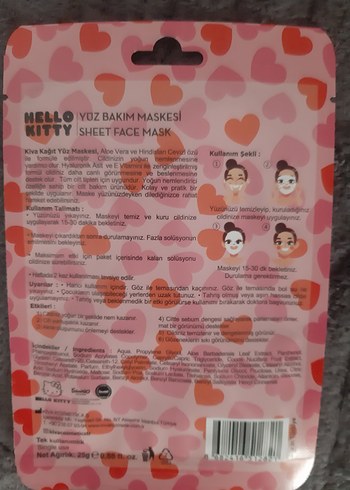 Kiva Kuromi ve Hello Kitty Yüz Maskeleri - Görsel 3