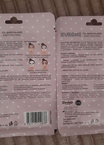 Kiva Kuromi Yüz Bakım Maskesi - Görsel 2