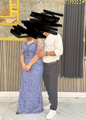 İndigo mavi abiye - Görsel 2