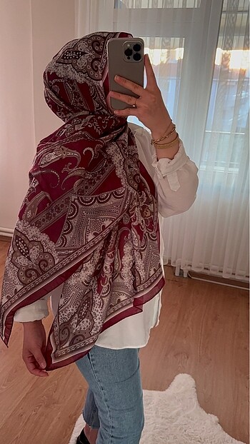  Beden bordo Renk Pamuk şal