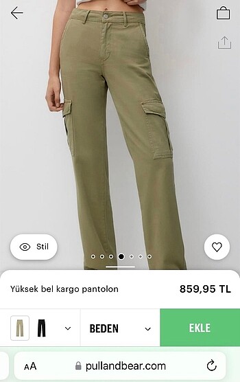 Pull and Bear Pull and Bear Kargo Pantalon