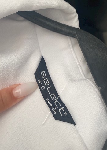 xs Beden Düğmeli Beyaz Kadın Blazer Ceket