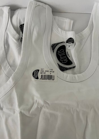 Beyaz Çocuk Atlet 3'lü Paket - Görsel 2