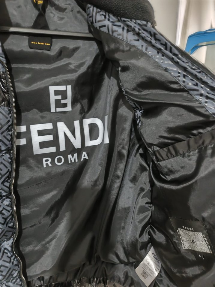 Fendi Desenli Gri Erkek Şişme Yelek - Görsel 2