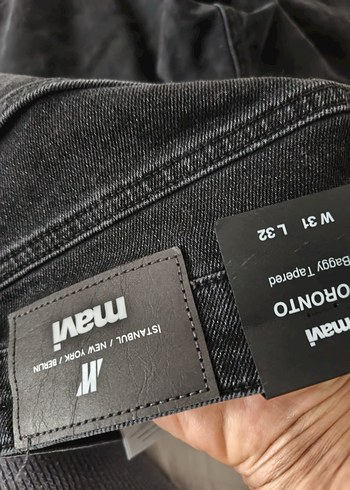 Siyah erkek  Denim Jean - Görsel 2