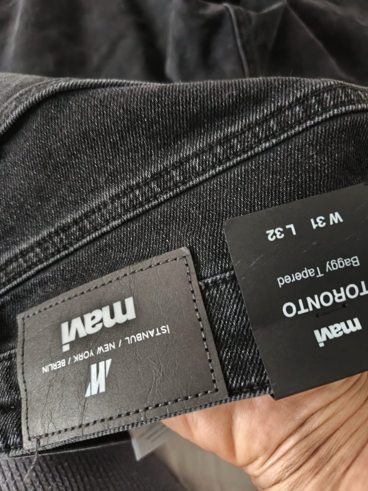 Siyah erkek  Denim Jean - Görsel 2