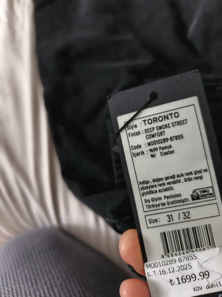 Siyah erkek  Denim Jean - Görsel 3