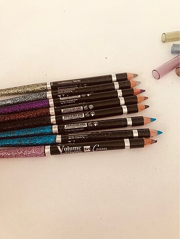  Beden Renk Simli eyeliner kalemleri