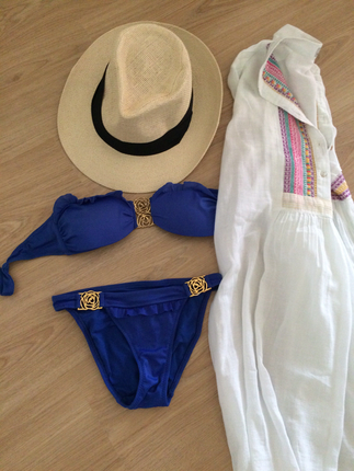 xs Beden mavi Renk Koton bikini