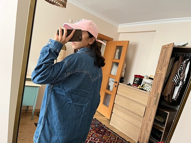 m Beden lacivert Renk pull and bear oversize kot ceket