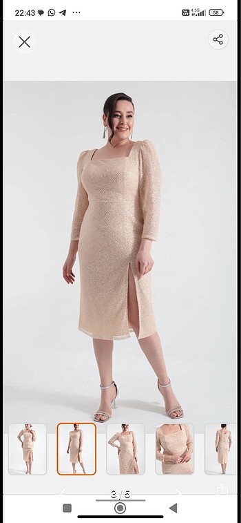 Lafaba büyük beden abiye - Görsel 3