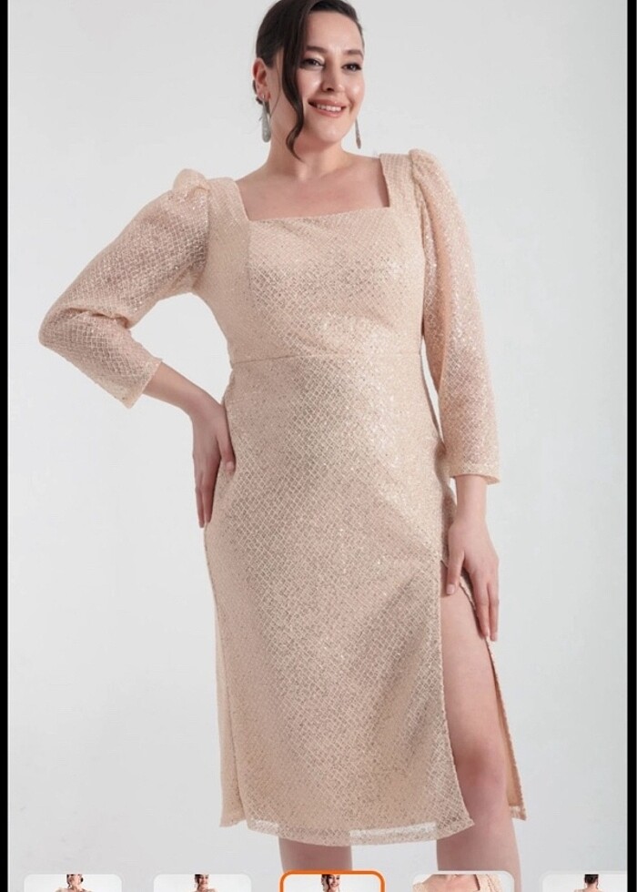 Lafaba büyük beden abiye - Görsel 4