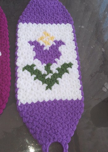 Renkli Örgü Banyo Süngeri Seti - Görsel 3