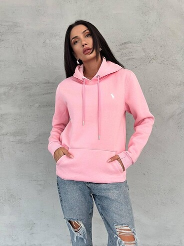 Polo şardonlu sweatshirt