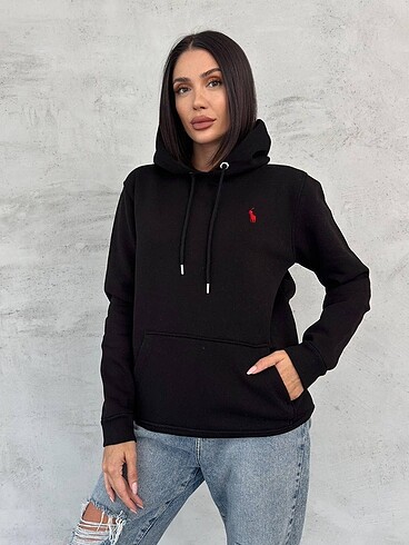 Polo şardonlu sweatshirt