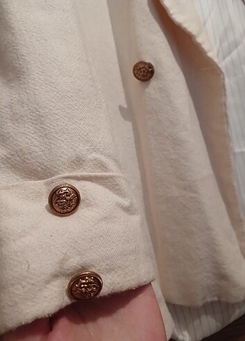 universal Beden ten rengi Renk Gold düğmeli oversize ceket