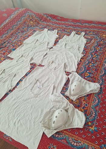 Beyaz Çocuk Atlet 9'li Set - Görsel 5