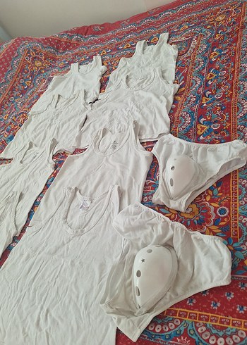 Beyaz Çocuk Atlet 9'li Set - Görsel 4