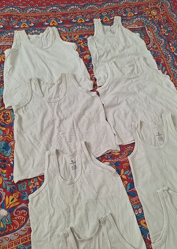 Beyaz Çocuk Atlet 9'li Set - Görsel 2