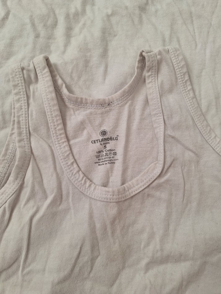 Beyaz Çocuk Atlet 9'li Set - Görsel 3