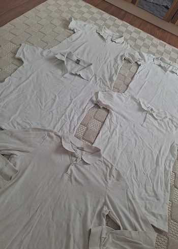 5 Beyaz Kısa Kollu Polo Tişört - Görsel 7