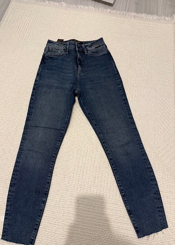 34 Beden Kadın Lacivert Normal Paça Denim Pantolon