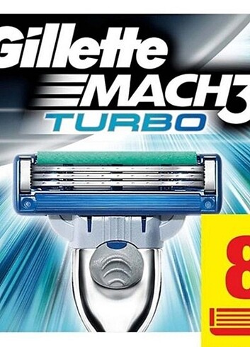 Gillette mach3 turbo 8 bıcak 