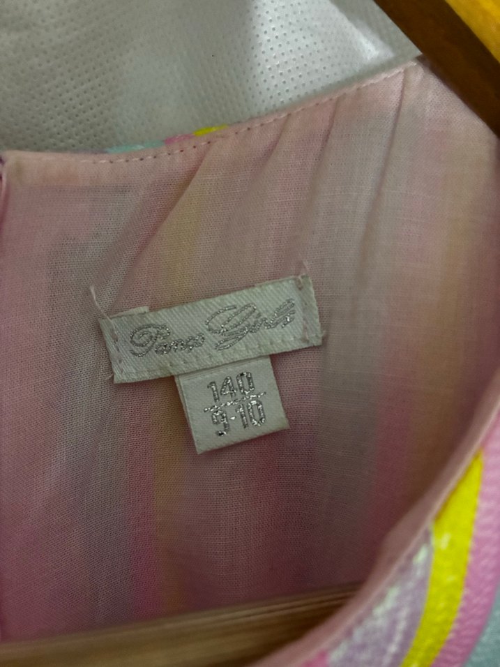 Pembe Fırfırlı Kız Çocuk Elbise - Görsel 4