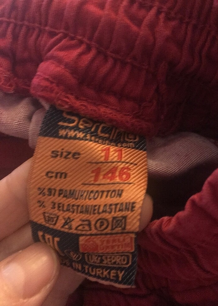 Bordo kargo pantolonu - Görsel 3