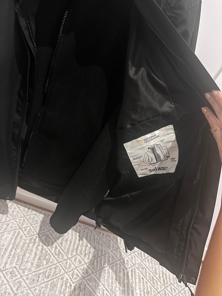 Siyah Fermuarlı kadın Streetwear Ceket - Görsel 3