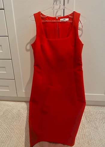 Kırmızı Mini Kadın Elbise - Görsel 2