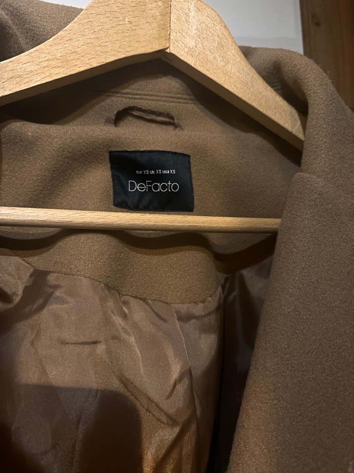 Kahve Kadın Uzun Süet Kemerli Kaban - Görsel 3