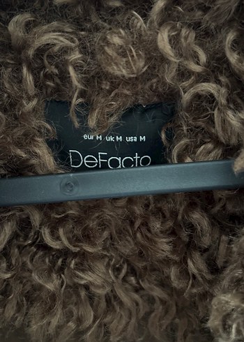 Kahverengi Uzun Kabarık Kadın Kaban - Görsel 3