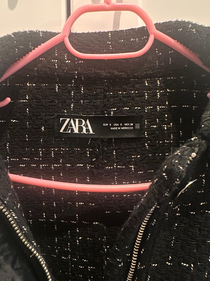 ZARA Siyah Mini Kadın Kaban - Görsel 2