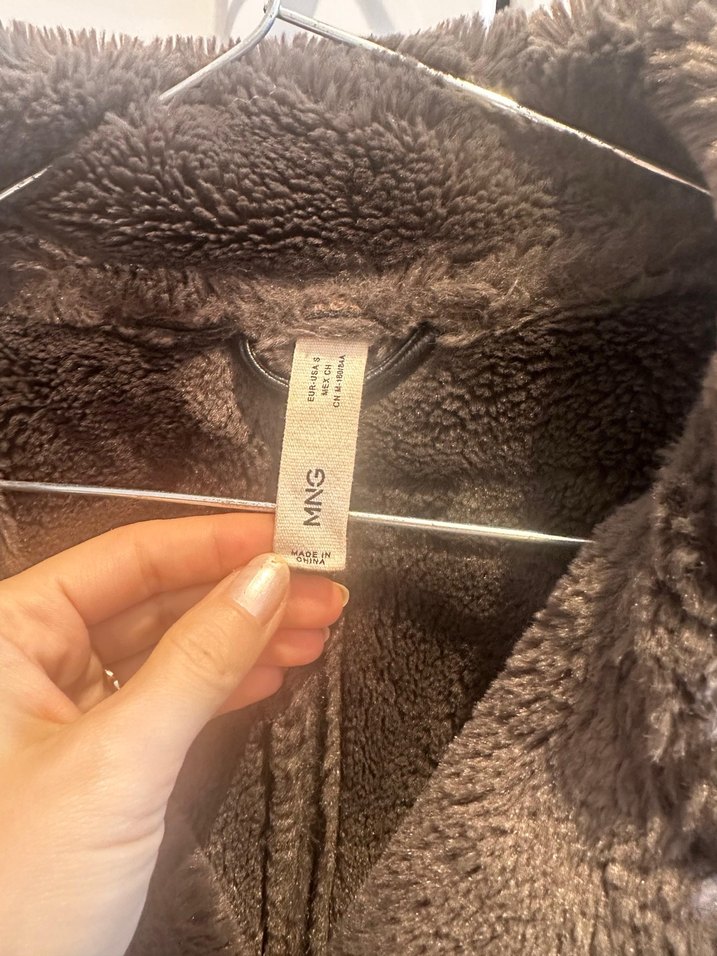 Kahverengi Deri Kürklü Biker Ceket - Görsel 2