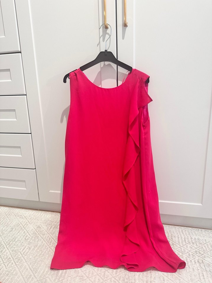 Pembe Salaş mini Abiye Elbise - Görsel 2