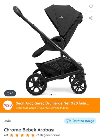 Joie Chrome Bebek Arabası-Gri - Görsel 3