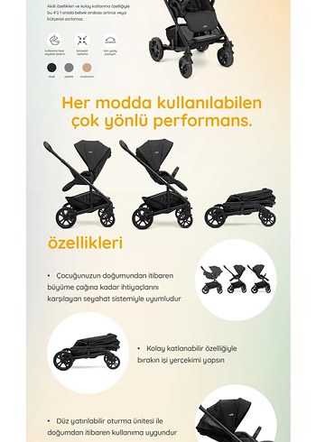 Joie Chrome Bebek Arabası-Gri - Görsel 5