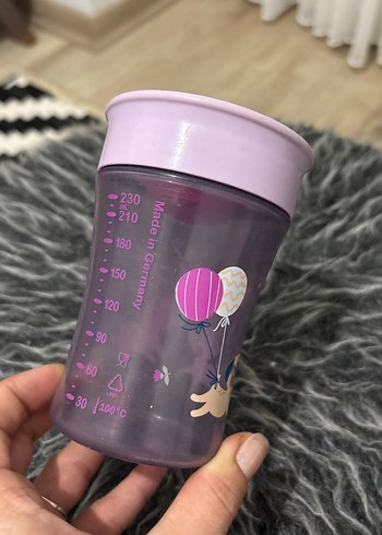 Nuk Magic Cup Evo 230 ml mor alıştırma bardağı - Görsel 3