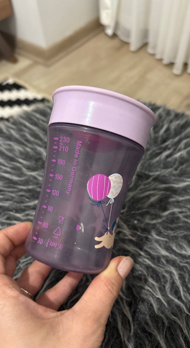 Nuk Magic Cup Evo 230 ml mor alıştırma bardağı - Görsel 3