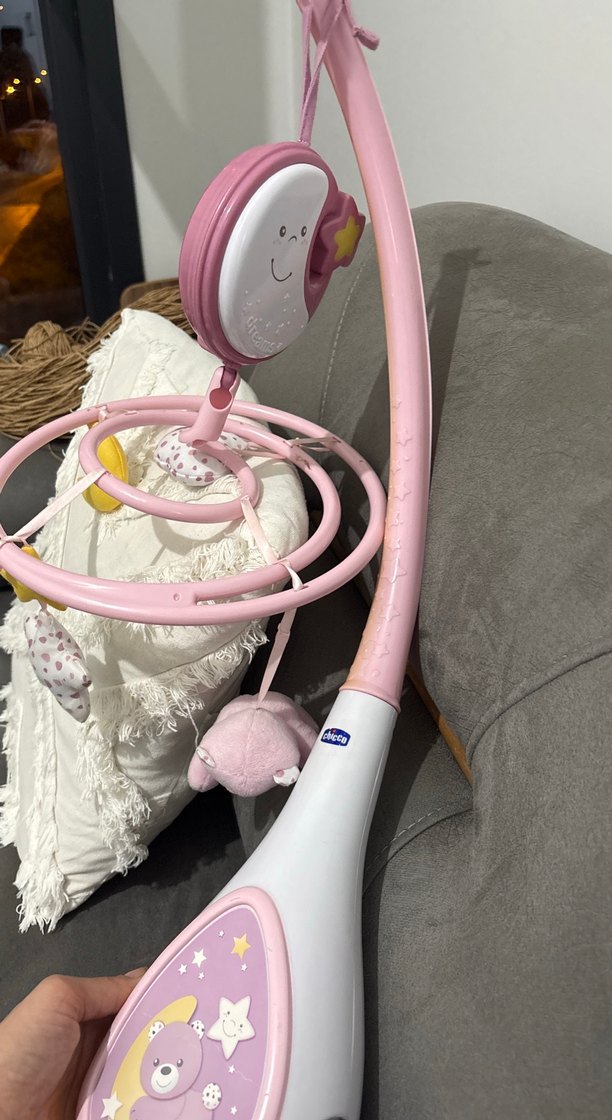Pembe Pastel Müzikli Bebek Dönencesi Oyuncağı - Görsel 5