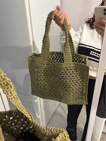 Mango Mango model Hasır çanta