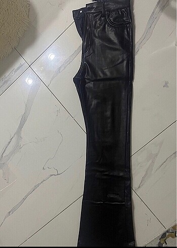 deri pantolon Yüksel bel