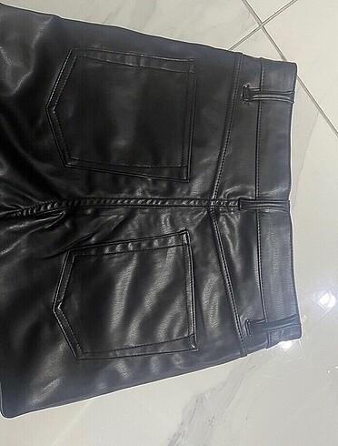 xs Beden deri pantolon Yüksel bel