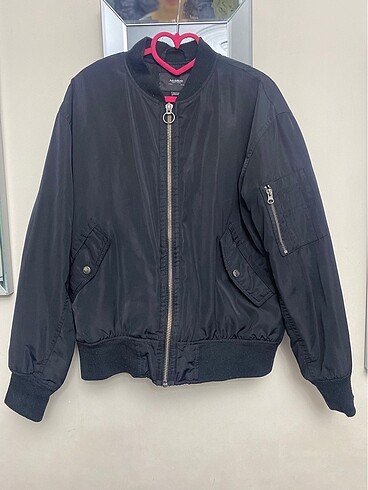 Siyah bomber ceket