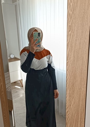 siyah Uzun Kollu Drapeli Kadın Elbise - Görsel 2