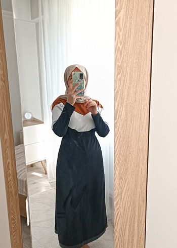 siyah Uzun Kollu Drapeli Kadın Elbise - Görsel 4